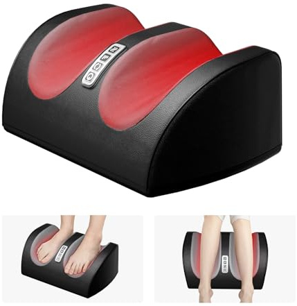 LINGTENG Shiatsu Foot Massager with Heat, FSA Eligible HSA Foot Massager for Foot Massage and Calf Massage, Foot and Calf Massager with Roller, Gifts for Mom & Dad, Valentines Day Gifts