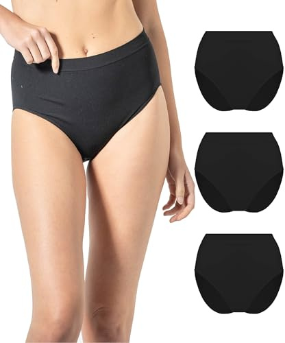 Risalti Slip Donna Vita Alta Microfibra Seamless 3Pz - Mutande Donna Senza Cuciture ed Etichette, Elasticizzate, Traspiranti, Intimo Morbido Effetto Seconda Pelle - Made in Italy
