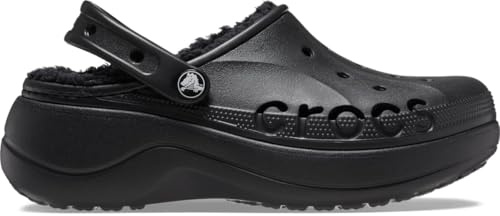Crocs Baya Platform Lined Clog 34-35 EU Black