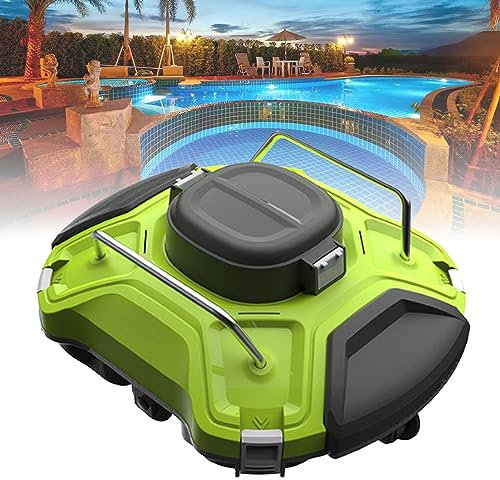 Intelligent poolrengörare, väggklätterpool rengöringsrobot helautomatisk pooldammsugare med ultrafina filter och dubbla drive-motorer, för pooler över jorden/enkelhuvud