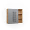 Vicco Badspiegelschrank Rudi, Mintgrün/Eiche, 90 x 80.9 cm mit Tür und offenen Fächern