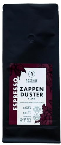 RÖSTHOF Kaffeehandwerk I Kaffeebohnen Zappenduster 1kg, ganze Bohne, frisch und schonend von Hand geröstet, Cafe Crema Espresso Kaffeevollautomat Kaffeemaschine Kaffee Kaffe Bohnen Bohnenkaffee