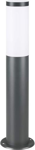 Planetitaly TOKYO Lampione LED attacco E27 acciaio inox palo impermeabile esterni luce giardino viale sentiero cortile 230V (500mm nero)