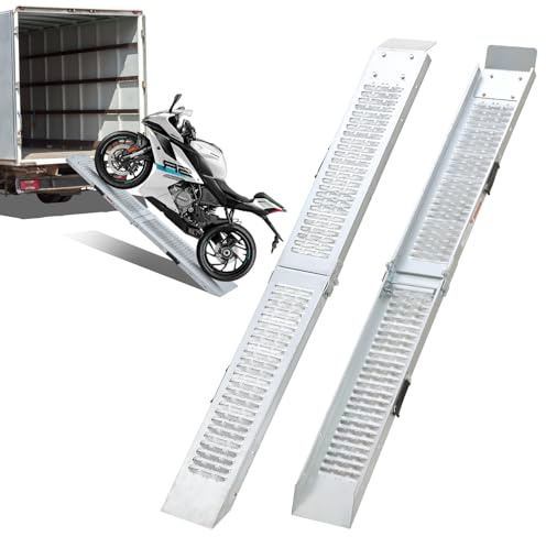 Hebitod 2 rampe di carico pieghevoli per auto, 400 kg, per rimorchi, moto, tosaerba, trattore, 190 x 22,5 x 4,5 cm
