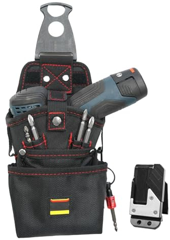 Borsa per attrezzi per cintura, cintura degli attrezzi durevole per la conservazione degli attrezzi, organizzatore di viti regolabile per lavori elettrici porta attrezzi impermeabile per falegnameria