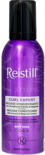 Reistill Mousse Capelli Condizionante Definizione Ricci e Anti-Crespo, con Cheratina e Estratto di Magnolia 200 ml