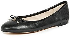 Sam Edelman Women's Felicia Ballet Flat, Black Leather, 4 UK