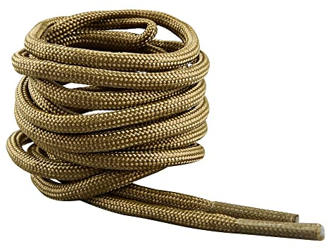IRONLACE - Paracord 550 Laces Type III, Heavy-Duty, Universal Boot & Shoe Laces, Stretchable Nylon, 550-Pound Breaking Strength, Coyote Brown, 9/64 Inch (3.5mm) Tip Diameter, 72-Inch, 1-Pair