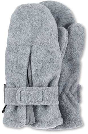 Sterntaler Fäustling mit Daumen, aus Microfleece mit Klettverschluss, gefüttert - unisex Accessoires für Babys & Kleinkinder - weich, warm und bequem - silber melange, Gr. 1