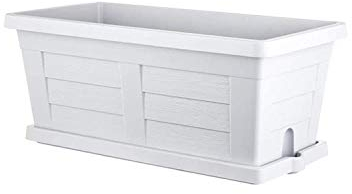 FIORIERA Effetto Legno CM.80X40X34H Bianco