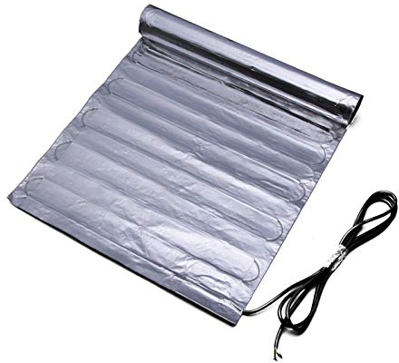 Tapis chauffant en aluminium de 1 m², 80 W/m², chauffage électrique au sol, pour stratifié et parquet, facile à installer