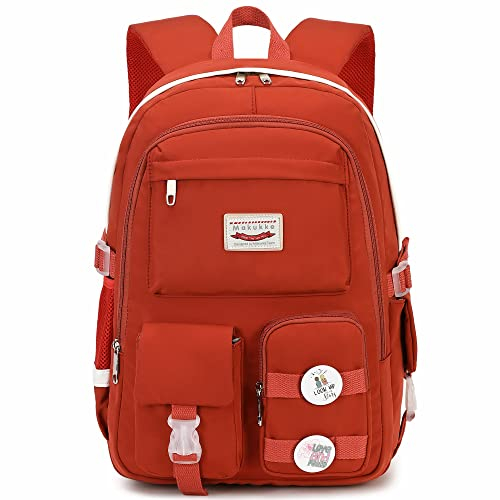 Makukke Rucksack Damen - Schulrucksack Mädchen Teenager, Cute Anime Bookbag Frauen Casual Daypack Anti-Theft Rucksäcke für Universität Reisen Freizeit Arbeit
