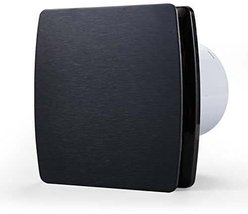 Zeyzer Black Bathroom Fan 110 CFM 1.0 Sone 5.9 Duct Square Ceiling or Wall Mount Ventilation Exhaust Fan for Bathroom/Corridor/Office/Laundry Room/SHop