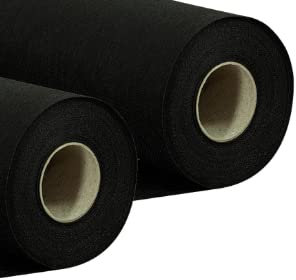 Sensalux Tischdeckenrollen-Set, 2 Stück, stoffähnliches Vlies, Event, Geburtstagsfeier, 1,18m x 25m Schwarz