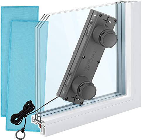 Tyroler Der Glider R-3 AFC Magnetischer Fensterreiniger | für 2-32mm Doppelglas, beidseitig | Fensterputzer magnetisch | Fensterreiniger magnetisch | Magnet Fensterputzer | Fenster putzen Magnet