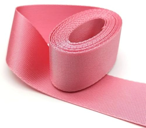 WEOKDFHA sadelgjord 2 meter 32 mm rem nylon sadelgjord ryggsäck band syväska bälte tillbehör (rosa)