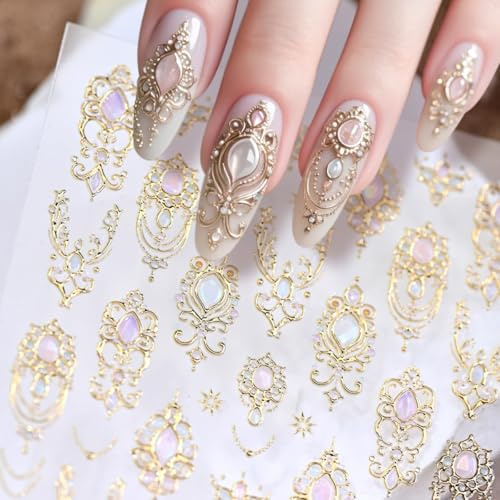 Nail Art Stickers Decoración, Stickers de Uñas, Pegatinas de Art de Uñas Decorativas, Autoadhesivas Pegatinas para Mujeres Niñas, Accessoires Ongles pour Halloween et Carnavals (B)