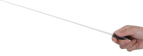 AUNMAS Musikbatong Ledande Stafettpinnen med Glasfiberskaft och Harts Päronformat Handtag Balanserad Lättviktsdesign för Orkestersymfonikörbandsdirigenter (Svart)