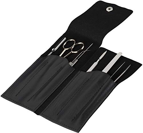 Bresser Mikroskop Mikroskopierbesteck Solinger Stahl aus rostfreiem Edelstahl zum präparieren von Mikroskopobjekten