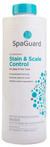SpaGuard Stain & Scale Control for Spas & Hot Tubs, 1 Quart, Single, Concentrated Formula, Prevents Scale Formation, Removes Scale Build-up