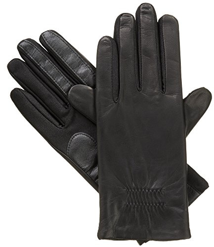 Isotoner Women's Stretch Leather Touchscreen Texting Cold Weather Gloves with Warm Fleece Lining