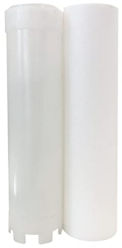 AQUAWATER, HML204597, Kit de 2 cartouches filtrantes anti sédiment 20 microns et anti tartre polyphosphate, compatible tous porte-filtres 9 3/4, durée de vie 6 mois, eau potable