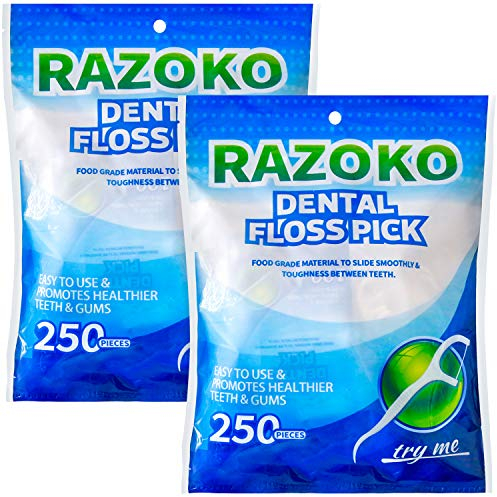 Zahnseide Picks High Pull Zahnstocher Sticks, professionelle Clean Floss Picks, nicht aromatisierte Einweg Flosser Nachfüllpackung 500 Stk