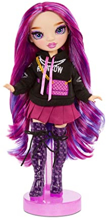 Rainbow High 575788EUC Fashion Collectable Toy for Kids-with 2 Outfits to Mix and Match and Doll Accessories-Gift for Children, EMI Vanda-Orchid, Deep Purple, Ages 6-12 Years Old,