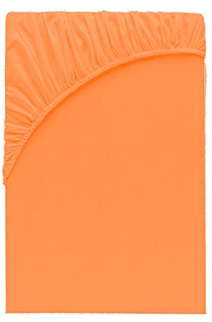 Class Home Collection Spannbettlaken 140x200cm - 160x200cm Jersey Baumwolle Orange