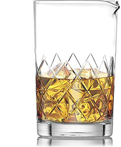 FLOW Kristall-Cocktail-Mischglas, professioneller gewichteter Boden Großer 700-ml-Mischglaskrug für die Cocktailzubereitung von FLOW Barware