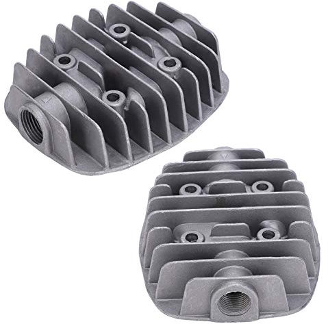 2Pcs Cabeza de Cilindro 2,5P/3P/5P/6P, Piezas de Compresor de Aire de Cabeza OD 20mm ID 16,5mm Accesorios de Cubierta de Cilindro Doble