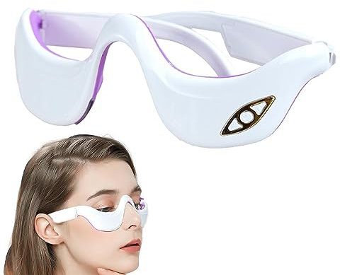 Masajeador De Ojos Con Calor - Masajeador De Ojos Con Vibración, Gafas Masajeadoras De Ojos Con 3 Modos De Masaje, Ocular Masajeador Para Aliviar La Tensión Ocular, Ojeras, Ojos Secos