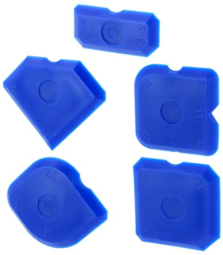 QWORK® 5 Piezas herramientas aplicadora para silicona, herramientas de sellado de silicona, escurridor de juntas, escurridor de silicona, para acrílico y silicona