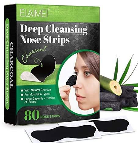 Blackhead Remover Strips For Women and Men,80PCS Nose Strips Blackhead,Remover Pore Strip,Deep Cleansing Nose Strip,Removes Blackheads,Tightens Pores