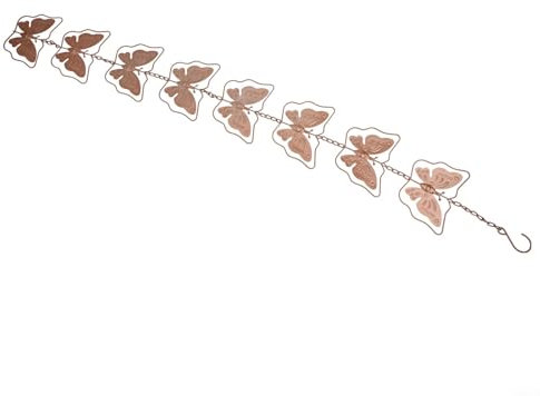 Catena per la pioggia, catene per la pioggia da esterni, mobili da appendere, 6 vasche per uccelli, per giardino, antiruggine, decorazione da appendere per interni ed esterni (farfalla)