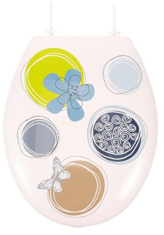 IWOWHERO Sedile del Water Spesso 18 Pollici in Plastica Verde Copriwater per Bagno Domestico e Hotel Coperchio Wc U-Shaped Lavabile e Facile da Montare
