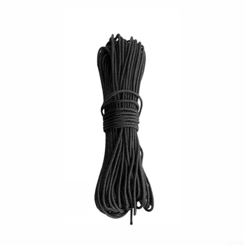 Cuerda de anillo en D ajustable para arco compuesto, accesorio de liberación de flecha de 3 metros, hecho de fibra de polietileno resistente (negro)