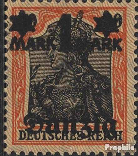 Prophila Collection Gdansk 41I Picos de impresión de Seguridad después de Arriba Devaluación Favor Usado 1920 sobretasa oblícua (Sellos para los coleccionistas)