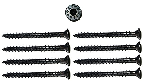 foto-kontor 8 Tête Fraisée vis Assy à tête bombée spéciales vis à Bois 5x60mm Filetage Noir vis asymétriques pour Haut-Parleur