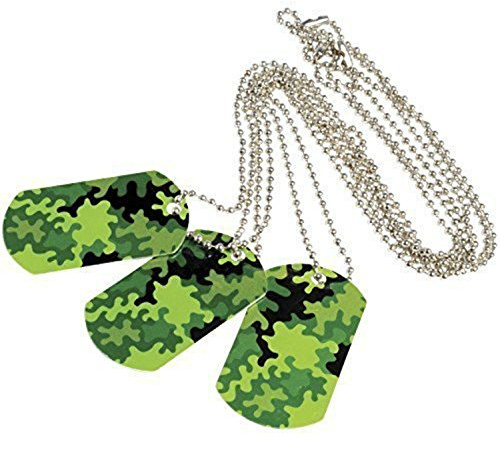 Camouflage Camo Metal Dog Tags (Lot Of 12)
