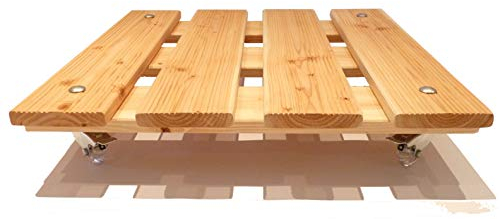 MW-TopShop Pflanzenroller Löwe (60x60cm 50mm Rollen) - Rustik-dekorativ - Braun