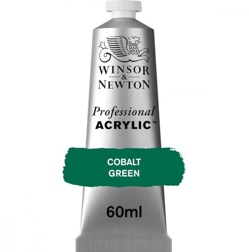Winsor & Newton acrílico profesional Artist's - tubo de pintura acrílica de 60ml, color verde de cobalto