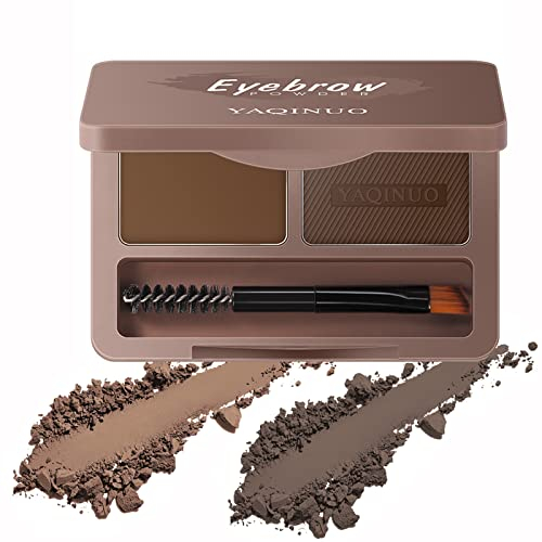 MEITREND Eyebrow Powder, Light Brown & Dark Brown Eyebrow Shaper Brow Pomade Pen Pencil Tint Makeup Kit Set. As Eyeliner Face Contour Hairline Filler For Women Men Girl Teens