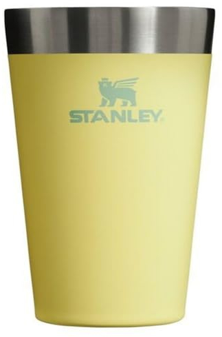 STANLEY Adventure Insulated Stacking Beer Pint Glass, Stainless Steel Double Wall Rugged Metal Drinking Tumbler, 16 Oz, Pomelo