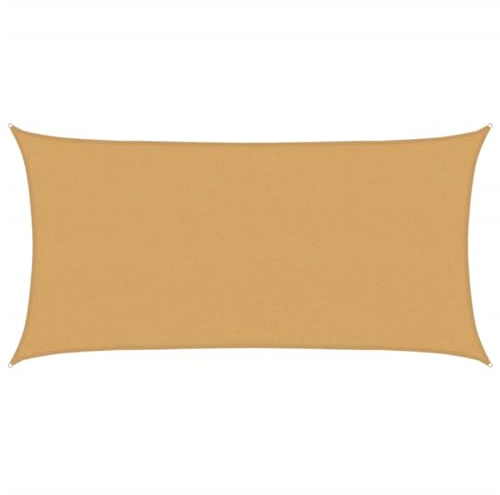 vidaXL Solsegel 160 g/m² rektangulär sand 2,5x4,5 m HDPE