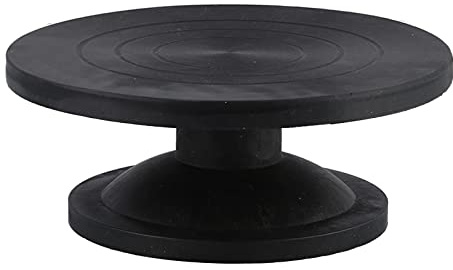 Professionellt Skulpteringshjul för Lera, Keramik och Tårtdekorering - 30 Cm / 1.8in Ft Lera Keramikhjul Skivspelare för Konstnärer och Fters (Helt svart 30cm)