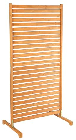 VINGLI Wooden Privacy Fence, 74 x 36 in Freestanding Fence Screen, Decorative Space Divider for Outdoor Patio, Balcony, Deck (1 Panel Freestanding)