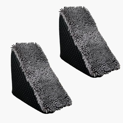 Aputoxz Lot de 2 applicateurs de gel pour pneus - Éponge triangulaire en mousse pour nettoyage de roue de voiture - Réutilisable