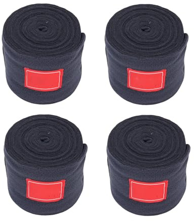 YDuupxe 4 Vendas para Patas de Caballo, Vendajes de con Material Polar de Primera Calidad, Ajuste Seguro Ajustable, Diseño de Soporte Cómodo para Entrenamiento Ecuestre y Equitación (Azul