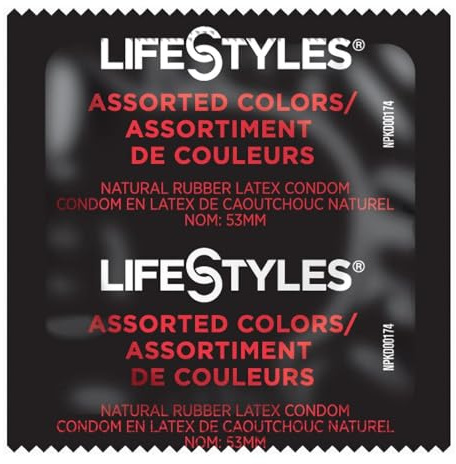 Lifestyles Assorted Colors Condoms 24 Pack